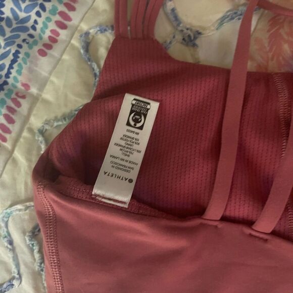 Athleta Mandy cross strap athletic mauve sports bra S - Picture 2 of 9